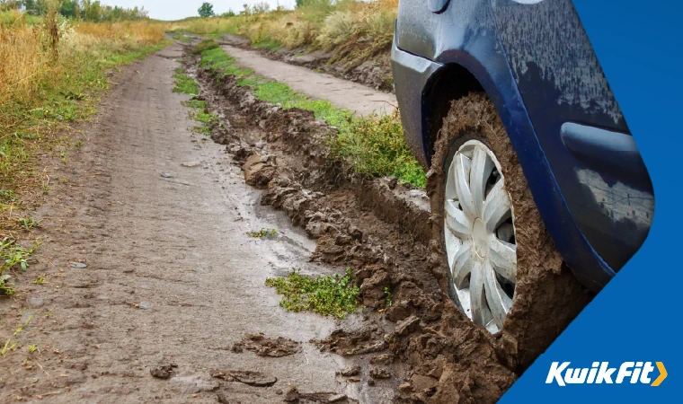 stuck in the mud with the wrong tyres